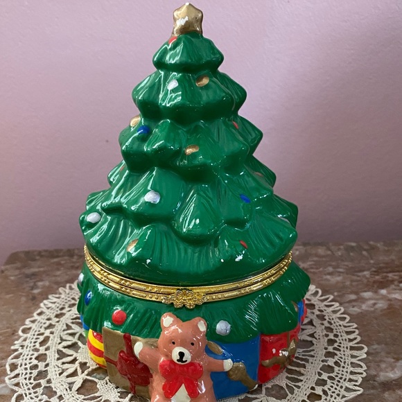 Holiday Vintage O Christmas Tree Music Box Wmoving Train Poshmark